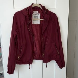 H&M Youth Girls Lightweight Burgundy Full Zip Up Jacket